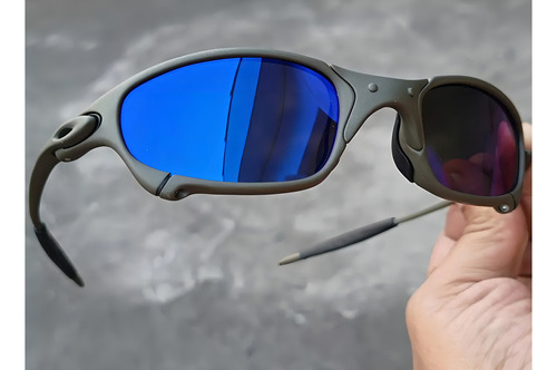 Gafas de metal Juliet de 24 quilates Mandrake Penny Romeo1 Mc Ruby, color grafito, color grafito, lente azul oscuro, diseño de julieta, azul oscuro