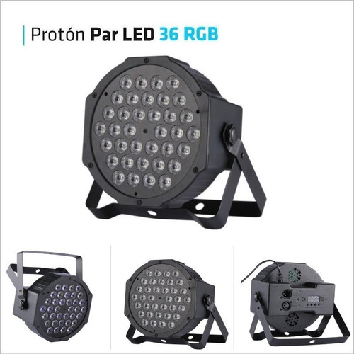 Proton Par 36 Led Rgb Audioritmico Alta Luminosidad Luces Dj
