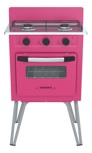 Fogão a Gás 2 Bocas Venax Gemini Vetro Pink