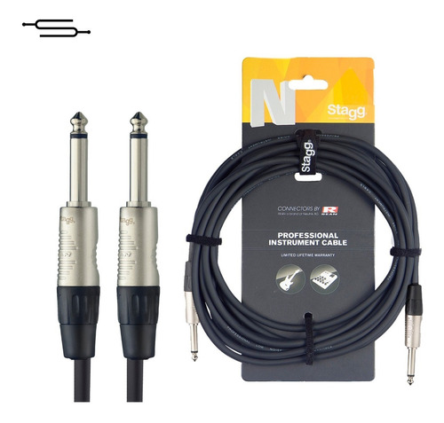 Cable Plug Guitarra Bajo Fichas By Neutrik Stagg 10 Metros