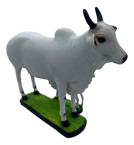 Escultura De Vaca Nelore Com Filhote Em Resina