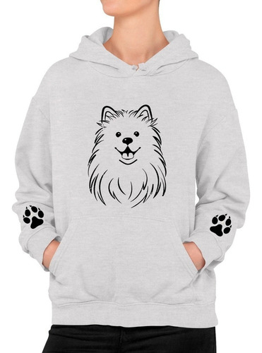 Poleron Estampado Perro Samoyedo Dog Moda Mujer