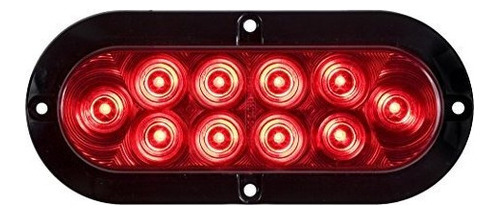 Luz Led Opcional Stl78rk Red Lens 6 Ovalada Para Montaje En