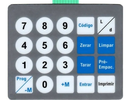 Teclado Membrana Balança Toledo Prix 3 Cinza Original