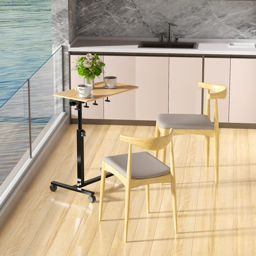 Escritorio Plegable Madera Oficina Ruedas Práctico