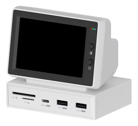Mini Pc Monitor Display 3.5 Y Puertos Usb Laptop Pc Mac Blanco