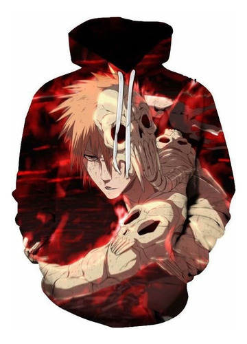 Sudadera Anime Bleach Impresión 3d Moda Kurosaki Ichigo