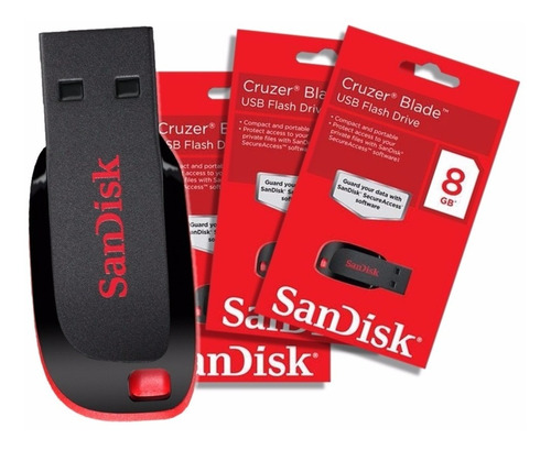 Pen Drive Sandisk 8 Gb Cruzer Blade 100% Original