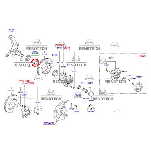 Imagem 5 de 9 de 51701-44030c Rolamento Roda Dianteiro Interno - Hyundai Hr