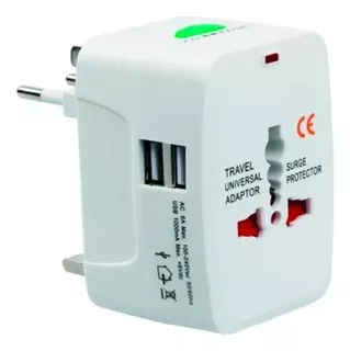 Adaptador Y Protector Universal Viajero Enchufe Au Us Eu Uk