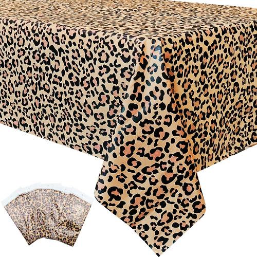 Mantel De Mesa Estampado Safari De Leopardo, 137 X 274 Cm