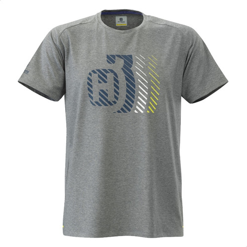 Remera Hombre Manga Corta Algodon Husqvarna Remote Gris