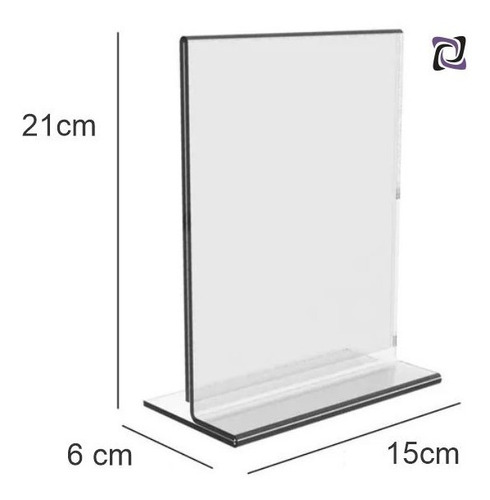 Imagem 2 de 3 de 10 Displays T 21x15 A5 Ps Pvc Balcão Mesa Avisos Cardápios
