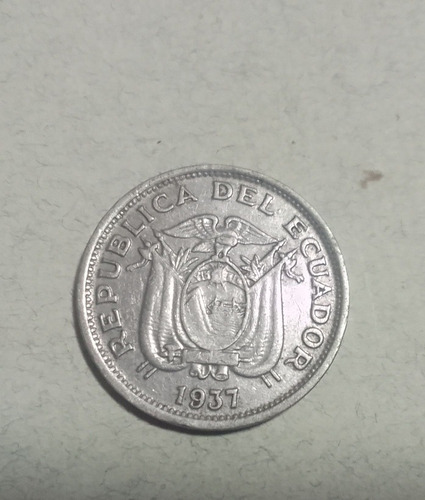 Moneda Ecuador 5 Centavos  1937 Niquel 
