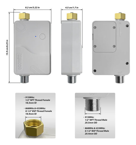 Válvula De Riego Inteligente Iot Ecowitt Wittflow Wfc01