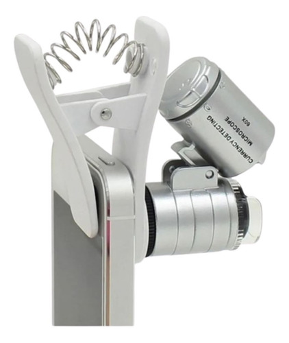 Lupa Microscopio 60x Con Clip Celular Tablet Luz Led Galileo