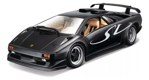 Lamborghini Diablo Sv Maisto 1/18 Negro Diecast Metal 