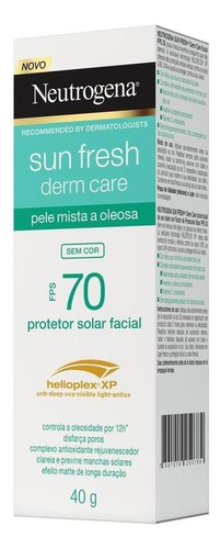 Protetor Solar Neutrogena Pele Mista A Oleosa Fps70 40g