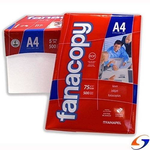 Hojas A4 Fanacopy 75gr. Caja De 5 Paquetes Serviciopapelero