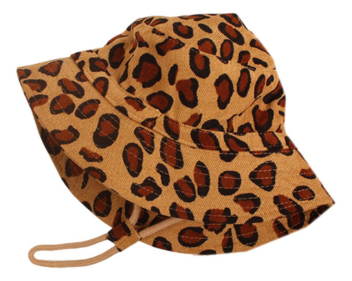 (b-54) Sombrero De Pescador Con Estampado De Leopardo, Antiv