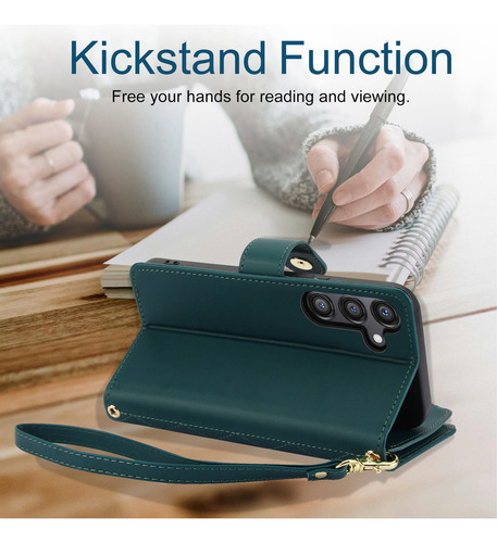 Funda De Piel Con Tapa Para Samsung Galaxy Z Fold 6, 5, 4, 3