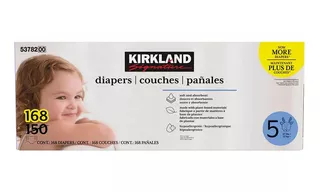 Caja De Pañal Kirkland Signature Etapa 5 Unisex 168 Pzas