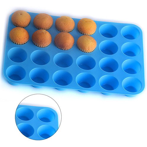 24 Holes Silicone Cookies Cupcake Ice Mold Diy Tool