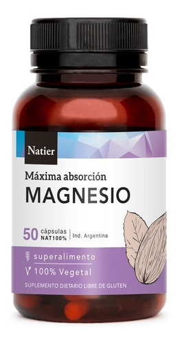 Magnesio Natier X50 Capsulas Maxima Absorcion