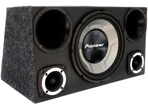 Imagem 2 de 7 de Caixa Trio Pioneer Completa Sub 12 + Modulo Taramps Tl1500w
