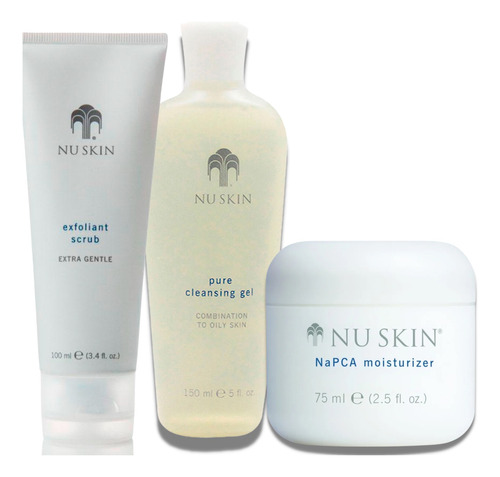 Pure Cleansing Gel. Exfoliante. Napca Moisturizer Nuskin Kit