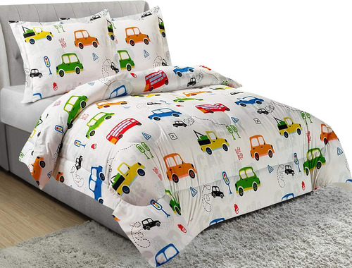 Juego De Edredón Utopia Bedding All Season Cars Con 2 Almoha