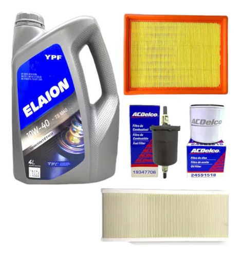 Kit 4 Filtros Y Aceite Ypf F30 Corsa Classic 1.6 Agile 1.4