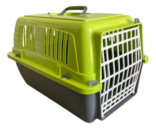 Transportadora Perro Gato Conejo Mascota 43.5x29x28cm Color Verde