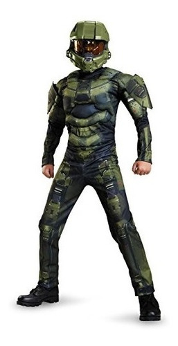 Disfraz De Master Chief Musculoso Para Niño Talla: X Large