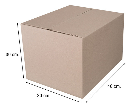 Imagen 2 de 10 de Cajas Embalaje Cartón 12c 40x30x30 Pack 20 Cajas