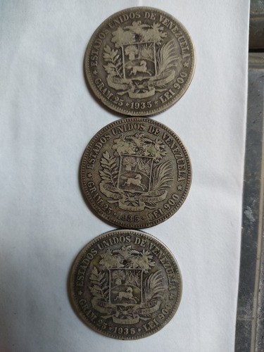 Monedas 5bs Fuerte De Plata 1935