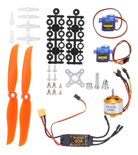 Rc Airplane Motor 2212 Kv2200 40a Xt60t Esc Sg90 Servo 6035