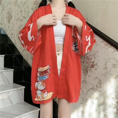 Kimono Cardigan Yukata Vestido Japones Tradicional Verano