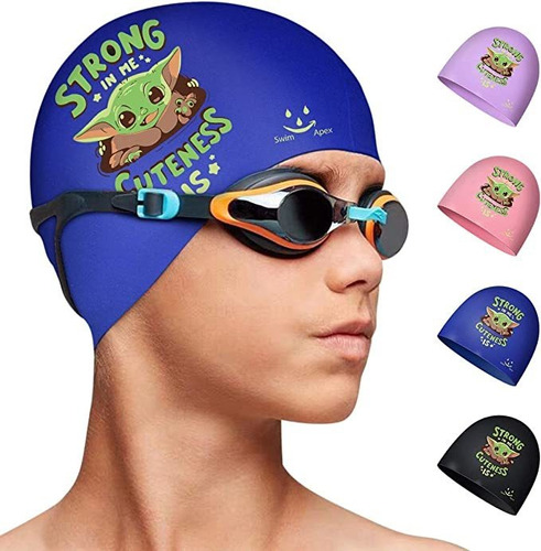 Gorro De Natación Apex Para Niños De 2 A 13 Años De Edad.