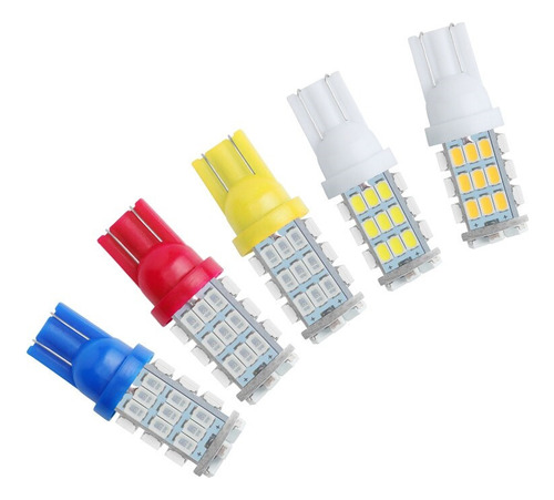 10x Ampolletas Led T10 Cola De Pez 12v Varios Colores