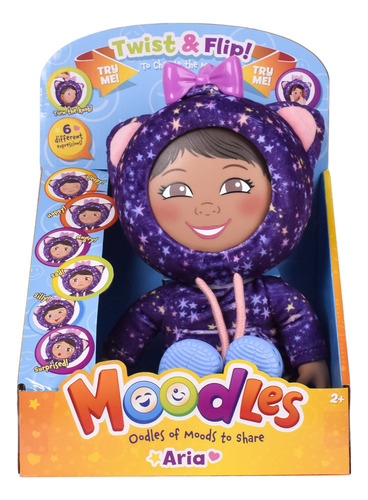 Moodles Aria - 12'' Doll With 6 Facial Expressions To Show Y