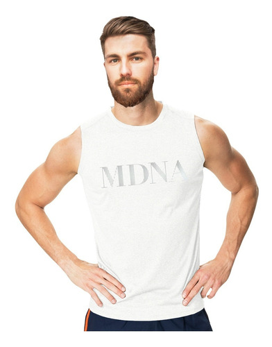 Madonna Mdna Silver Logo Playera Sin Mangas Tank Top Gym 