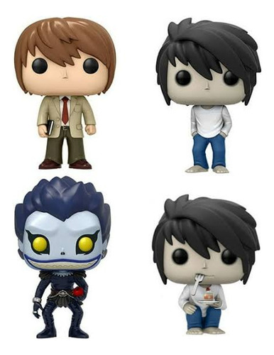 Funko Pop Death Note Ryuk, L, Light, L With Cake