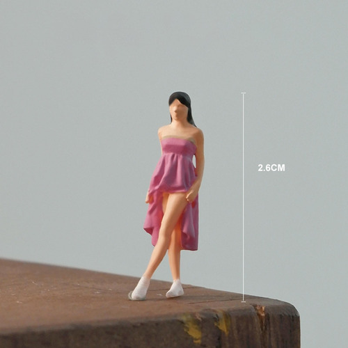 Accesorios De Fotos De Figuras Diorama Para Falda Larga Roja