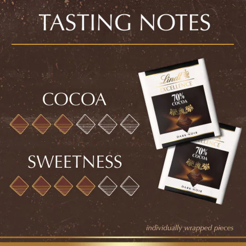 Bolsa Lindt Chocolate 70% Cacao Mini 171g (3 Bolsas)