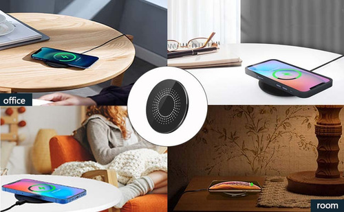 Cargador Con Base Inalámbrico 15w Para iPhone Samsung