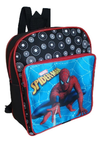 Mochila Infantil Homem Aranha Passeio Escola Creche Prezinho Cor Azul-claro Desenho do tecido Spiderman