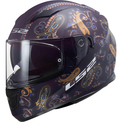 Casco Ls2 Ff320 Stream Pasly, color violeta mate