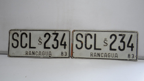  Placas Patentes Antiguas, Rancagua 83