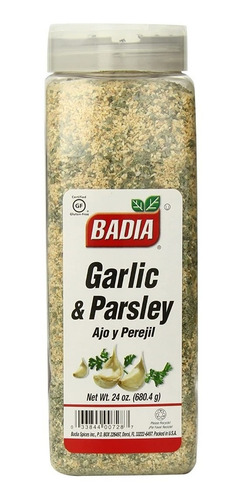 Imagen 3 de 4 de Ajo Y Perejil X 680 Gr Badia - Especias Premium Sin Tacc
